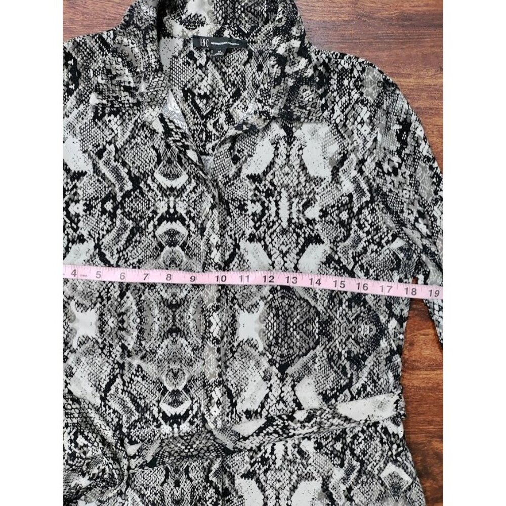 INC International Women's M Snake-Print Belted Shirtdress,Created for Macy's - Picture 6 of 13